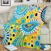 Australia Aboriginal Blanket - Beautiful Abstract Pastel Blanket