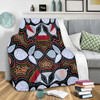 Australia Aboriginal Blanket - Eucalyptus seamless pattern In Aboriginal Dot Art Blanket