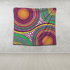 Australia Aboriginal Tapestry - Aboriginal Rainbow Dot Inspired Tapestry