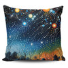 Australia Aboriginal Pillow Cases - Aboriginal Dot Painting Dreamtime Story Of A Night Sky Pillow Cases