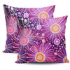 Australia Aboriginal Pillow Cases - Beautiful Aboriginal Pastel Pink Style Pillow Cases