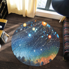 Australia Aboriginal Round Rug - Aboriginal Dot Painting Dreamtime Story Of A Night Sky Round Rug
