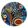 Australia Aboriginal Round Rug - Aboriginal Dreamtime Art Pattern Round Rug