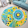 Australia Aboriginal Round Rug - Beautiful Abstract Pastel Round Rug