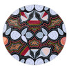 Australia Aboriginal Round Rug - Eucalyptus seamless pattern In Aboriginal Dot Art Round Rug