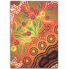 Australia Aboriginal Area Rug - Aboriginal Dot Art With Bush Flowers Area Rug