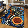 Australia Aboriginal Area Rug - Aboriginal Dreamtime Art Pattern Area Rug