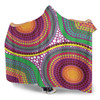 Australia Aboriginal Hooded Blanket - Aboriginal Rainbow Dot Inspired Hooded Blanket