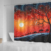 Australia Aboriginal Shower Curtain - Aboriginal Dot Painting Style Art Dreamtime Story Shower Curtain