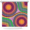 Australia Aboriginal Shower Curtain - Aboriginal Rainbow Dot Inspired Shower Curtain