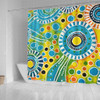 Australia Aboriginal Shower Curtain - Beautiful Abstract Pastel Shower Curtain