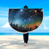 Australia Aboriginal Beach Blanket - Aboriginal Dot Painting Dreamtime Story Of A Night Sky Beach Blanket