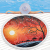 Australia Aboriginal Beach Blanket - Aboriginal Dot Painting Style Art Dreamtime Story Beach Blanket