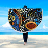 Australia Aboriginal Beach Blanket - Aboriginal Dreamtime Art Pattern Beach Blanket