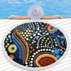 Australia Aboriginal Beach Blanket - Aboriginal Dreamtime Art Pattern Beach Blanket