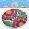 Australia Aboriginal Beach Blanket - Aboriginal Rainbow Dot Inspired Beach Blanket