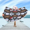 Australia Aboriginal Beach Blanket - Eucalyptus seamless pattern In Aboriginal Dot Art Beach Blanket