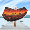 Australia Aboriginal Beach Blanket - The Sacred Dreamtime Painting Of The Indigenous Australian Beach Blanket