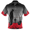 Australia Anzac Day Custom Polo Shirt - Remembrance Day Soldier In A Red Poppies Field Polo Shirt