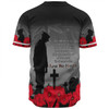Australia Anzac Day Custom Baseball Shirt - Remembrance Day Soldier In A Red Poppies Field Baseball Shirt