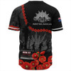 Australia Anzac Day Baseball Shirt - Anzac Day Lest We Forget Camouflage Pattern Baseball Shirt