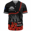 Australia Anzac Day Baseball Shirt - Anzac Day Lest We Forget Camouflage Pattern Baseball Shirt