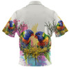 Australia Rainbow Lorikeets Polo Shirt - Rainbow Lorikeets With Grevillea Flowers Polo Shirt