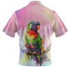 Australia Rainbow Lorikeets Polo Shirt - Rainbow Lorikeets Color Art Polo Shirt