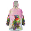 Australia Rainbow Lorikeets Snug Hoodie - Rainbow Lorikeets Color Art Snug Hoodie