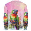 Australia Rainbow Lorikeets Sweatshirt - Rainbow Lorikeets Color Art Sweatshirt