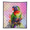 Australia Rainbow Lorikeets Quilt - Rainbow Lorikeets Color Art Quilt