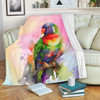 Australia Rainbow Lorikeets Blanket - Rainbow Lorikeets Color Art Blanket