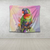 Australia Rainbow Lorikeets Tapestry - Rainbow Lorikeets Color Art Tapestry