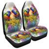 Australia Rainbow Lorikeets Car Seat Cover - Rainbow Lorikeets With Grevillea Flowers Car Seat Cover