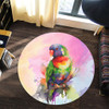 Australia Rainbow Lorikeets Round Rug - Rainbow Lorikeets Color Art Round Rug