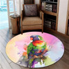 Australia Rainbow Lorikeets Round Rug - Rainbow Lorikeets Color Art Round Rug