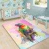 Australia Rainbow Lorikeets Area Rug - Rainbow Lorikeets Color Art Area Rug