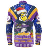 Melbourne Storm Christmas Custom Long Sleeve Shirt - Storm Man Santa Claus Aussie Big Things Long Sleeve Shirt