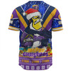 Melbourne Storm Christmas Custom Baseball Shirt - Storm Man Santa Claus Aussie Big Things Baseball Shirt