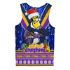 Melbourne Storm Christmas Custom Men Singlet - Storm Man Santa Claus Aussie Big Things Men Singlet