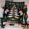 Australia Christmas Fishing Quilt - Merrry Fishmas Fishing Rod Christmas Tree Quilt