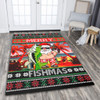 Australia Christmas Fishing Area Rug - Merrry Fishmas Angler Santa Claus Area Rug