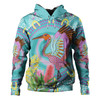 Australia Aboriginal Hoodie - Brolga Bird Dancing With Australia Native Flowers V3 Hoodie