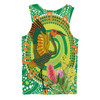 Australia Aboriginal Men Singlet - Brolga Bird Dancing With Australia Native Flowers V2 Men Singlet