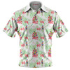 Australia Rainbow Lorikeets Polo Shirt - Rainbow Lorikeets Colorful Tropical Exotic Flowers Polo Shirt