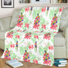 Australia Rainbow Lorikeets Blanket - Rainbow Lorikeets Colorful Tropical Exotic Flowers Blanket