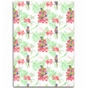 Australia Rainbow Lorikeets Area Rug - Rainbow Lorikeets Colorful Tropical Exotic Flowers Area Rug