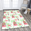 Australia Rainbow Lorikeets Area Rug - Rainbow Lorikeets Colorful Tropical Exotic Flowers Area Rug