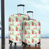 Australia Rainbow Lorikeets Luggage Cover - Rainbow Lorikeets Colorful Tropical Exotic Flowers Luggage Cover