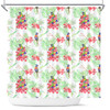 Australia Rainbow Lorikeets Shower Curtain - Rainbow Lorikeets Colorful Tropical Exotic Flowers Shower Curtain